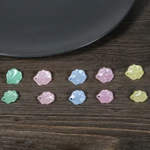 ABS Imitation Pearl Shell Flower Petal Charms DIY Hairpin Jewelry Making Accessories Multi Color Loose Charms