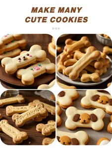 Dog bone shape stainless steel cookie cutter and DIY cute biscuit mold for baking