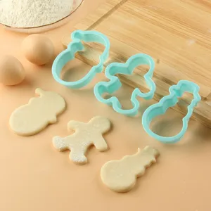 Christmas DIY cookie cutter set plastic molds for baking biscuits and pastry shaping tools