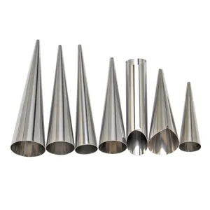 Set stampi croissant in acciaio inox, tubi da forno conici per coni di sfoglia dolci fatti in casa.