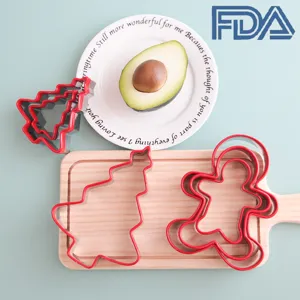 Ensemble d'Emporte-Pièces de Noël en Acier Inoxydable Moules de Cuisson pour Biscuits Sandwich Fruits Légumes Outils de Cuisine