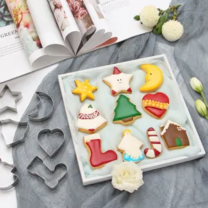 Stainless Steel Cookie Cutter Set Christmas Tree Biscuit Molds Baking Kitchen Tools