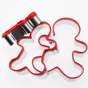 Set emporte-pièce bonhomme de pain d'épices, moule à pâtisserie et sandwich en inox.