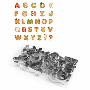 Stainless Steel Large Alphabet Cookie Cutter Metal Letter Fondant Mold For Baking Biscuits Pastry Cake Decoration