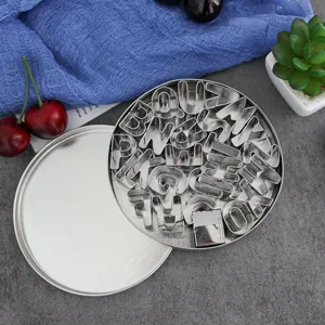Stainless Steel English Alphabet Cookie Molds DIY Biscuit Cutter Set Metal Letter Pastry Fondant Cutter