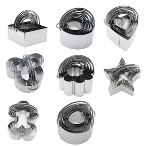 Set cortador de galletas de acero inoxidable moldes repostería metal utensilios DIY