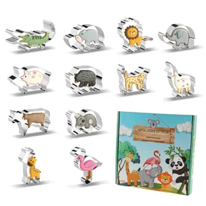 Stainless Steel Animal Cookie Cutter Cartoon Biscuit Molds Baking Tools For DIY Kitchen Pastry Cookie Making