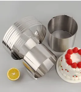 Moule à gâteau mousse en acier inoxydable réglable trancheuse outil de cuisson