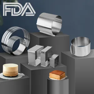 Moule à Gâteau en Mousse Réglable en Acier Inoxydable Plaque de Cuisson Carrée Télescopique Outil de Pâtisserie DIY Ustensiles de Cuisine