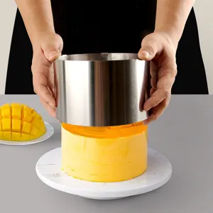 Moule agate mousse reglable en acier inoxydable, outil de cuisson pour patisserie DIY.