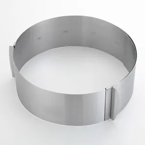 Moule a gateau mousse reglable en acier inoxydable avec echelle interieure de cuisson