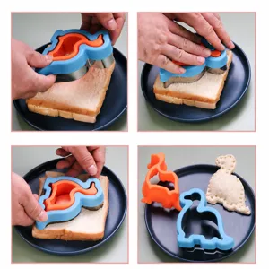 Dinosaur sandwich cutter set stainless steel bread mold fruit pastry shaping kitchen tool