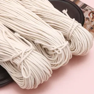 3mm cotton cord white twisted rope for DIY handmade crafts crafting macrame home decor accessory