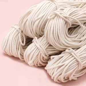 Handmade Cotton Cord Beige Cored Braided Rope For DIY Jewelry Making Crafts Keychains Accessory Home Decorative Binding Line