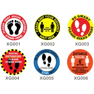Social distancing floor sticker safety warning sign decal floor marker public safety decor
