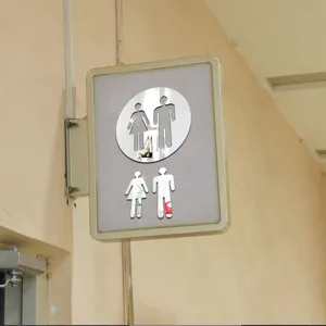 Sticker mural toilettes miroir acrylique 3D autocollant porte salle de bain imperméable