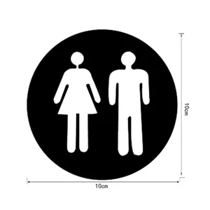 Sticker mural pour toilettes miroir acrylique panneau salle de bain homme femme 10cm