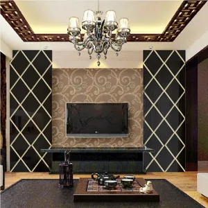 Autocollants muraux miroir diamant en acrylique pour salon chambre fond de TV.
