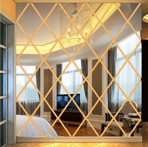 Autocollant mural miroir acrylique diamant décoration maison salon chambre à coucher