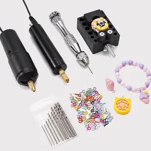 Taladro de resina electrico juguete muneca perforador herramienta colgante joya set