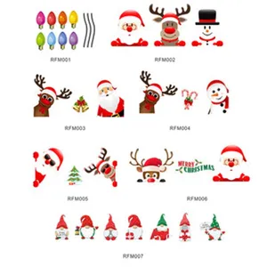 Noël stickers muraux mignon Père Noël renne bonhomme de neige autocollants déco