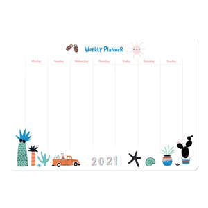 Magnetischer Wochenplaner Whiteboard Aufkleber, abwischbare Memobriefktafel für Küche.