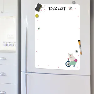Magnetischer Kühlschrank Whiteboard Wochenplaner Notiztafel mit Stift und Schwamm für Küche.