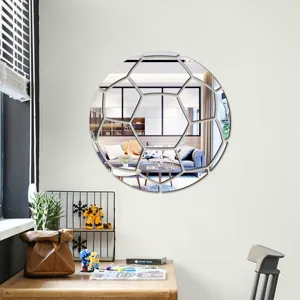 Acrylic Mirror Soccer Wall Sticker 3D DIY Football Decor for Kids Room Living Room Home