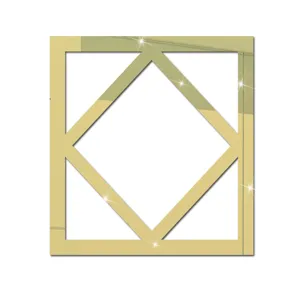 Akryl Spiegel Wandaufkleber mit geometrischem Design für Schrank und Möbel Dekor.