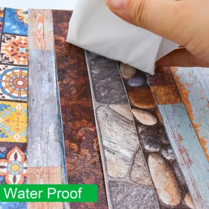 Adesivo murale impermeabile carta da parati piastrelle decorazione cucina dettaglio vista