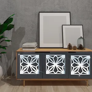 3D geometric acrylic mirror wall stickers self-adhesive home decor wall art interior decals