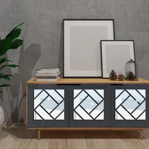 3D geometric acrylic mirror wall sticker crystal reflective sticker for home decor detail view