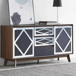 Acryl Spiegel Schrank Aufkleber geometrisches Diamant Design selbstklebend fur Haus
