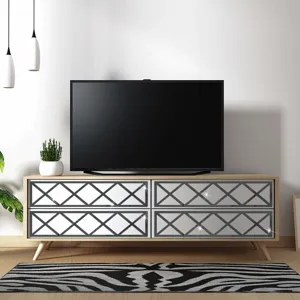 Adhésif miroir acrylique autocollant déco meuble pour armoire meuble télé DIY.