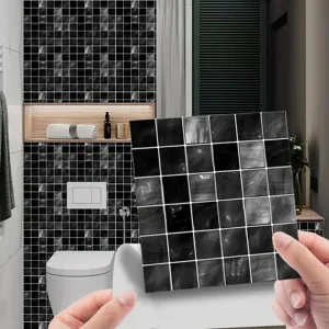 Adesivo per piastrelle mosaico cristallo per cucina parete, carta da parati impermeabile.