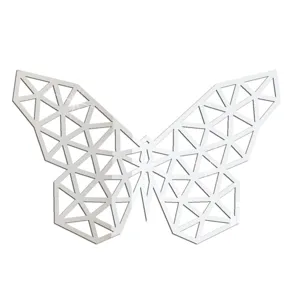 Geometrischer Schmetterling Acryl Spiegel Wandaufkleber für moderne Heimdekoration.
