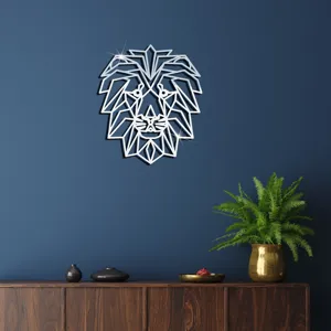 Geometrischer Löwe Acryl Spiegel Wandaufkleber moderne Heimdekoration selbstklebend