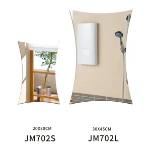 Decorative mirror sticker set, acrylic wall mirror for bathroom and home decor.