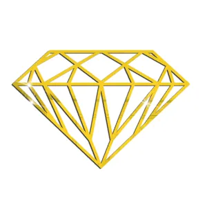 Gold Acryl Diamant Wandspiegel Aufkleber geometrische Linienkunst Heimdeko selbstklebend