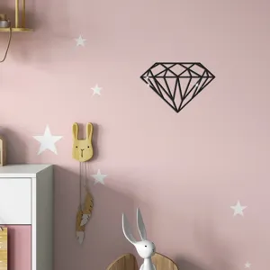 Geometrische Diamant Wandaufkleber Acryl Spiegel Heimdeko kreative selbstklebende Kunst.