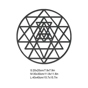Acrylic geometric sacred geometry wall sticker, modern home decor sign, S M L sizes available.