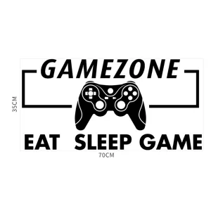 3D acrylic mirror game controller wall sticker, perfect for living room and bedroom decor.