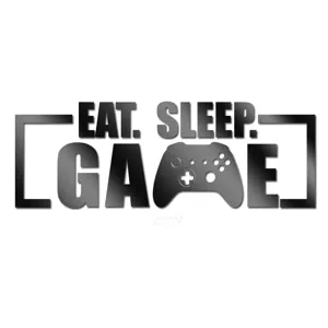 Detailed view of the acrylic mirror gaming wall sticker featuring an Xbox controller design.