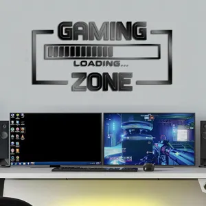 3D Acrylic Mirror Gaming Loading Zone Wall Sticker for Bedroom Living Room Decor