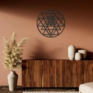 3D acrylic Flower of Life wall sticker geometric mirror sticker home decor detail view