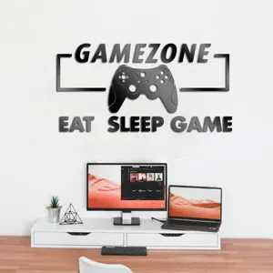 Acrylic mirror gamepad wall sticker for living room and bedroom background home decor.