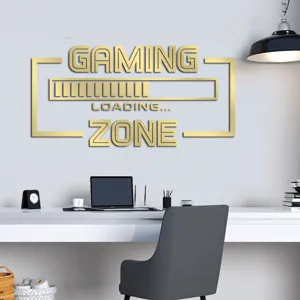 Acrylic gaming wall sticker 3D self-adhesive decor for living room bedroom wall design.