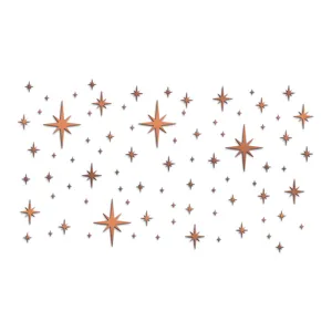 Acryl Sterne Wandaufkleber Spiegel Starlight Wanddeko fuer Kinderzimmer Zuhause.