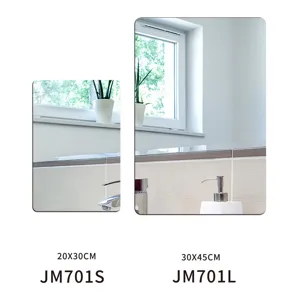 Rectangle bathroom mirror sticker self-adhesive acrylic wall mirror for home decor home improvement