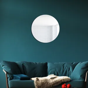 Round self-adhesive mirror wall sticker flexible PET DIY bathroom home decor wall art